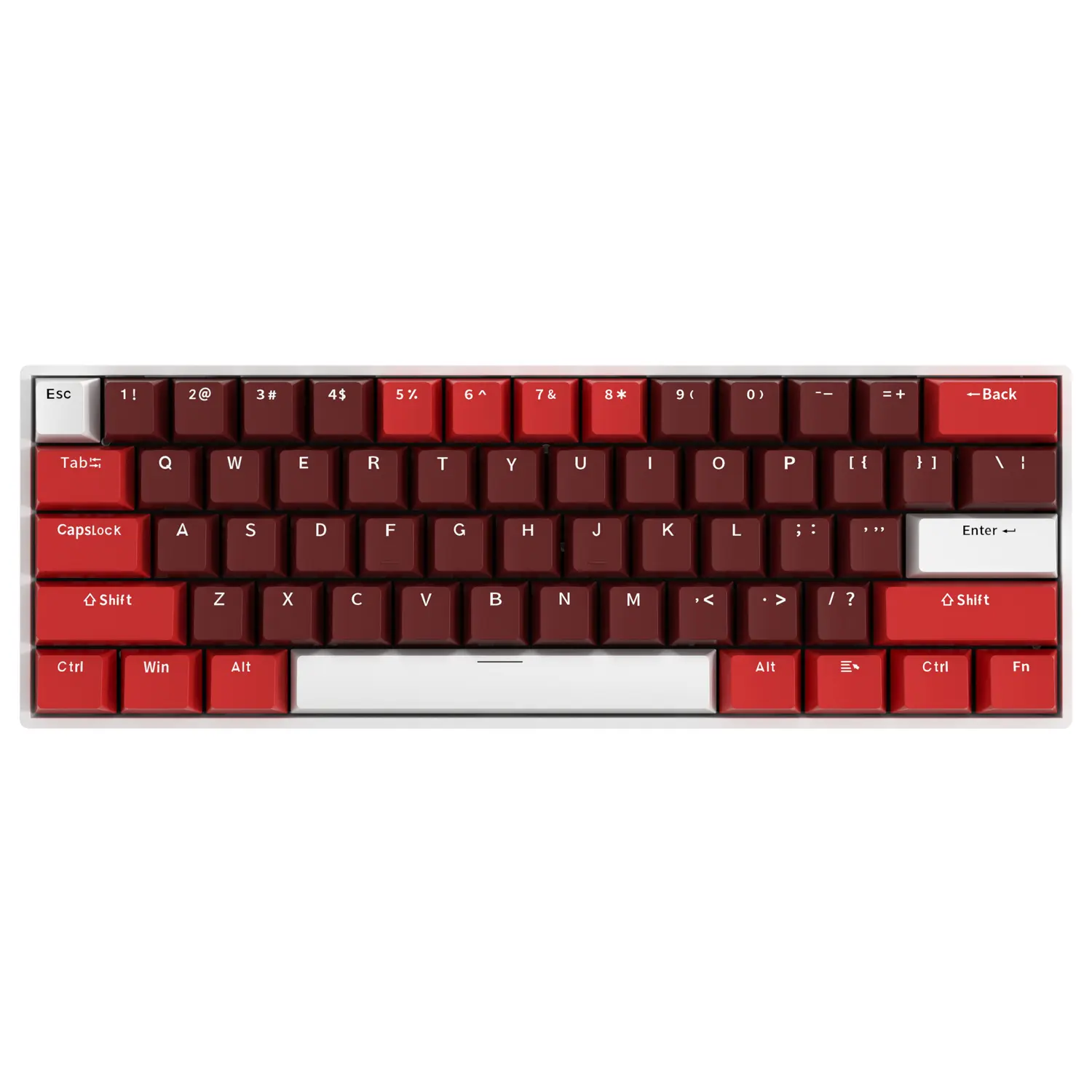 60% kabel panas Sublimasi PBT keycap injeksi dicetak RGB backlit keyboard mekanik 61-kunci untuk permainan komputer desktop