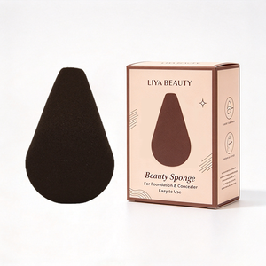 Esponja de Maquillaje en Forma de Gota, Esponja de Belleza de Alta Elasticidad, Doble Uso Húmedo y Seco, para Aplicación de Base - Product Image 1