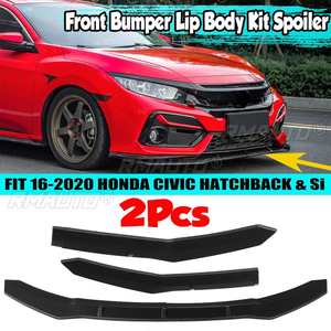 ลิ้นกันชนหน้ารถยนต์ ซีวิค แฮทช์แบค  ดิฟฟิวเซอร์ สปอยเลอร์  ชุดแต่งสำหรับ Honda Civic Hatchback & Si ปี 2016-2020 - Product Image 1