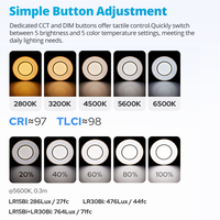 Lumière vidéo LED GODOX LR15Bi/LR30Bi, 2800K-6500K, bicolore, CRI élevé 97 TLCI 98, alimentation USB, mini lumière de studio en plastique, contrôle par application