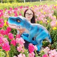 Marionnette de dinosaure animatronique réaliste pour bébé, modèle Trex Dino Park, performance interactive pour parc à thème