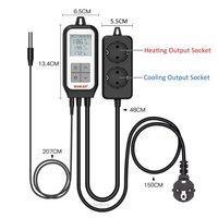 Controlador de termostato Digital KONLEN para fermentación casera, cría, incubación, casa, interruptores de temperatura remotos