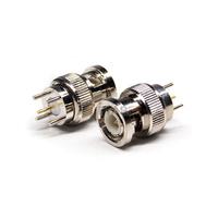 Connecteur coaxial BNC femelle pour PCB 50/75 Ohm, prise jack mâle, montage sur panneau à angle droit, connecteurs de câble coaxial RF