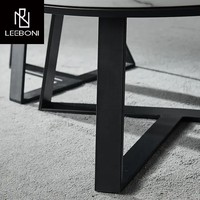 Table basse ronde moderne de haute qualité, table centrale de luxe avec pieds en métal pour salon