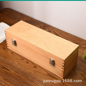 Caja de Almacenamiento Rectangular de Madera de Pino de 36.1x12x11.5cm, Caja para Joyería, Embalaje General - Product Image 1