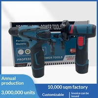 Ensemble perceuse électrique sans fil et meuleuse d'angle 12V, batterie lithium rechargeable, kit de polissage et de meulage portatif à double vitesse pour la maison