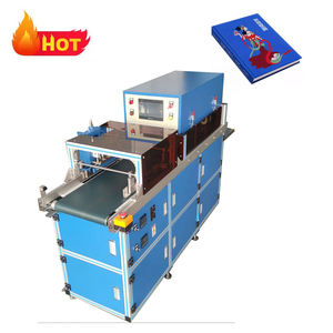 Machine pneumatique automatique de pressage de couverture de livre dur de colonne vertébrale de livre Machine de rainurage de cas de livre avec empileur - Product Image 1