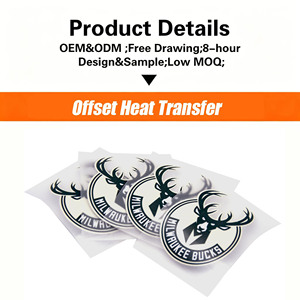 Transferts thermocollants personnalisés durables, écologiques, lavables, en couleur CMYK, pour numéros de maillots de football en textile, motifs de dessins animés - Product Image 2