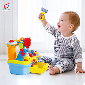 Bricolaje Mesa Educativa niños <span class=keywords><strong>herramientas</strong></span> conjunto de juguetes de los niños caja de plástico taller herramienta juego juguetes con sonido Luz - Product Image 3