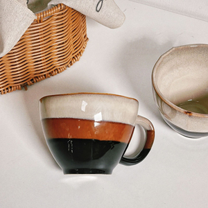 Taza de Café de Cerámica Retro con Esmalte Reactivo, Taza para Té, Taza para Latte Matutino - Product Image 3