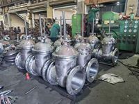 Vanne à opercule en acier inoxydable à bride PN40, DN100, DN200, DN500, AISI 316/321, pour grand débit d'eau, sur mesure et expédition rapide