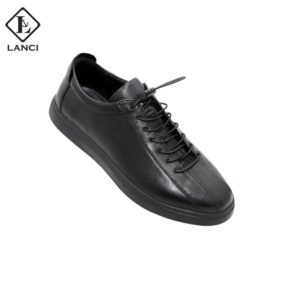 LANCI Factory Discount High Quality Shoes Men Sport Running Outdoor Genuine Leather Casual Shoes Men