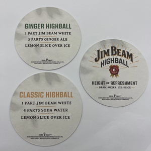 Sous-verres ronds en papier pour boissons, avec logo personnalisé imprimé et gaufré, pour restaurants - Product Image 3