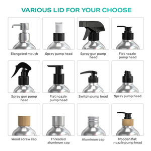 Prix de gros 100ml 250ml 500ml Flacon pulvérisateur rond <span class=keywords><strong>noir</strong></span> mat en aluminium pour shampooing Flacon pompe mat - Product Image 3