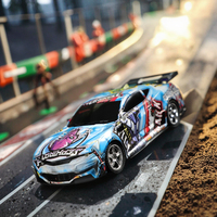 Voiture de course télécommandée RC BJQ à l'échelle 1:20, modèle graffiti, véhicule tout-terrain 4 canaux, jouet de simulation pour enfants