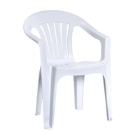 Chaise de jardin en plastique robuste, blanche, empilable, pour événements en plein air et détente à domicile
