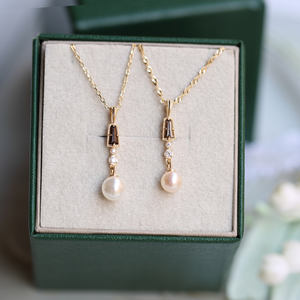 Nuevo collar de perlas de agua dulce de cuarzo ahumado de Plata de Ley 925, collar de lujo de piedras preciosas naturales para mujer, chapado en oro de 14 quilates - Product Image 3