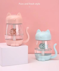 350Ml Độ Ẩm Không Khí Với Ánh Sáng Siêu Âm Đáng Yêu Mèo Mini USB Humidificador Im Lặng Màu Sắc Ánh Sáng 3 Trong 1 Khuếch Tán Hương Thơm Cho Xe - Product Image 2