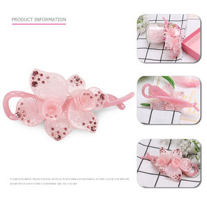 कस्टम पुष्प डिजाइन केले के बाल क्लिप अतिरिक्त बड़े 10.5 सेमी ऐक्रेलिक बालों के लिए रंगीन फूल मोड़ क्लिप - Product Image 3