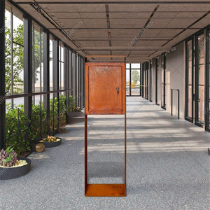 Buzón decorativo de acero Corten Acabado rústico Resistente a la intemperie Gran capacidad Diseño independiente - Product Image 1