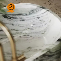 Shinestone Usine Naturel Poli Jade Vert Tablier En Pierre Artificielle pour Hôtel Salles De Bains Trempage Douche Baignoire Whirlpool