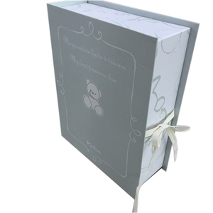 China Manufacturing Handmade Customized Printing Empty Luxury Rigid Cardboard Paper Keepsake Gift Box Baby