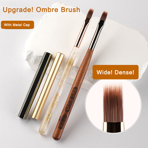 Dense Wide Nylon Ombre Nail Brush Gel Gradient Blending Dyeing Nail <b>Polish</b> Painting Pen for Manicure - Product Image 2