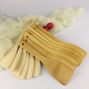 Juego de espátulas de bambú, utensilios de cocina de madera para cocinar, aptos para sartenes antiadherentes, solo lavar a mano. - Product Image 1