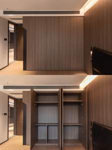 Venta caliente-Armario de madera Tamaño personalizado Estilo personalizado Muebles de dormitorio Puerta de vidrio Luz con armario - Product Image 6