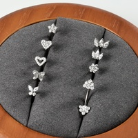 Gaby G23 Titane Fleur Zircon Tige Courbe Filetage Intérieur Œil de Cheval Papillon Cœur Étoile Piercing Sourcil