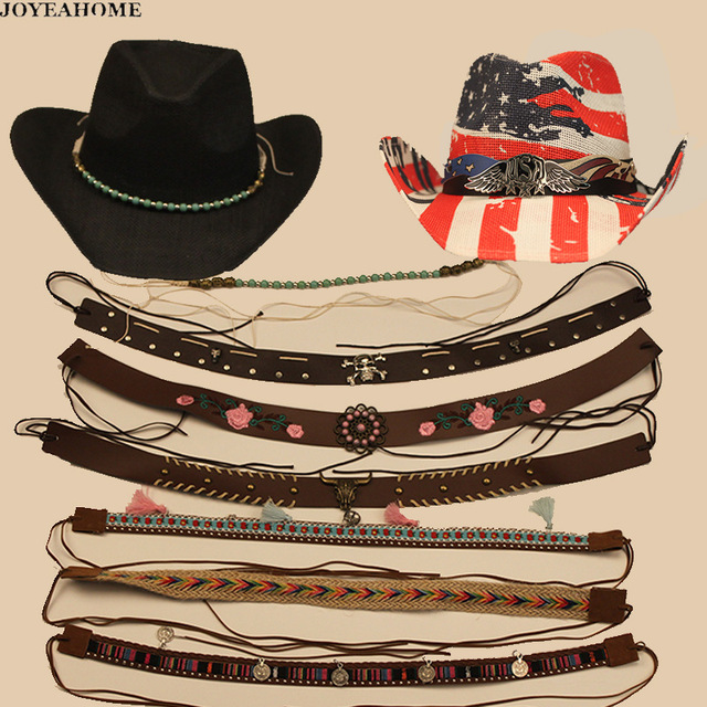Fashion Fedora Belt Accessories Men's Women's Hat Straw Hats Accessories Belts Buckles Outdoor Decoration Fashion