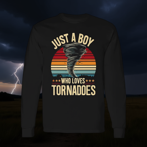 Camiseta de manga larga Just A Boy Who Loves Tornadoes Storm Chaser Meteorology - Product Image 3