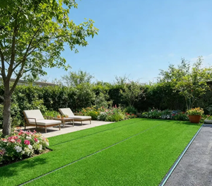 Césped Artificial de Polietileno de 10 mm, Verde, para Exteriores, para Jardín - Product Image 4