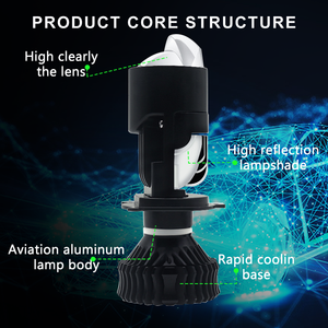 DGLS-proyector de faros led para coche, miniproyector con chip 3570CSP, y9, y9s, y6, y7, y8, h4, precio al por mayor - Product Image 3