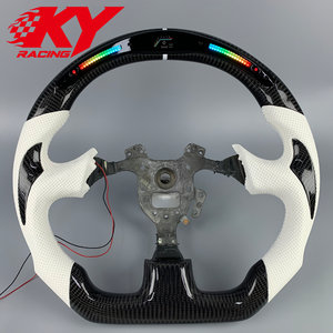 Accesorios para Automóviles Honda S2000 AP1 S2K AP2 Acura RSX, Volante Deportivo de Fibra de Carbono Personalizado con Cuero Genuino y Luces LED - Product Image 1