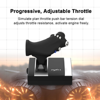 Joystick Simulateur de Vol PXN 2119 Pro Programmable à Vibration Cool pour PS4 Xbox One PC, Ergonomique avec Ventouses