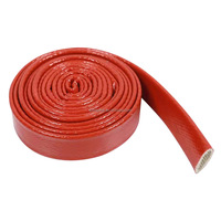 Manchon de protection en silicone et laine de verre TOWAY pour collecteur d'échappement, résistant au feu, en fibre de verre, pour tuyau hydraulique, découpe de tuyaux