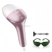 Appareil d'épilation IPL rose JD-TM022 Innza avec 10 niveaux d'énergie et kit d'épilation au laser à affichage LED pour la zone intime des femmes