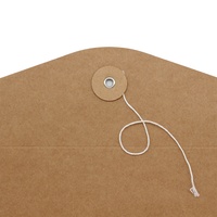 Pochette de classement A4 horizontale vierge en papier kraft biodégradable écologique avec boucle de fermeture pour usage express et personnalisation