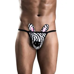 Ropa interior sexy para hombre, tangas con estampado de animales, superventas