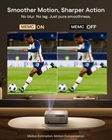 Projecteur intelligent Aurzen EAZZE D1 MAX avec Google TV amélioré, compatible 4K, 1000 lumens ANSI, technologie MEMC, audio Dolby 20W