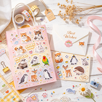 Livre d'autocollants personnalisés en vinyle découpé sur mesure, thème animaux, pour enfants, pour journal créatif, ordinateur portable, artisanat et décoration