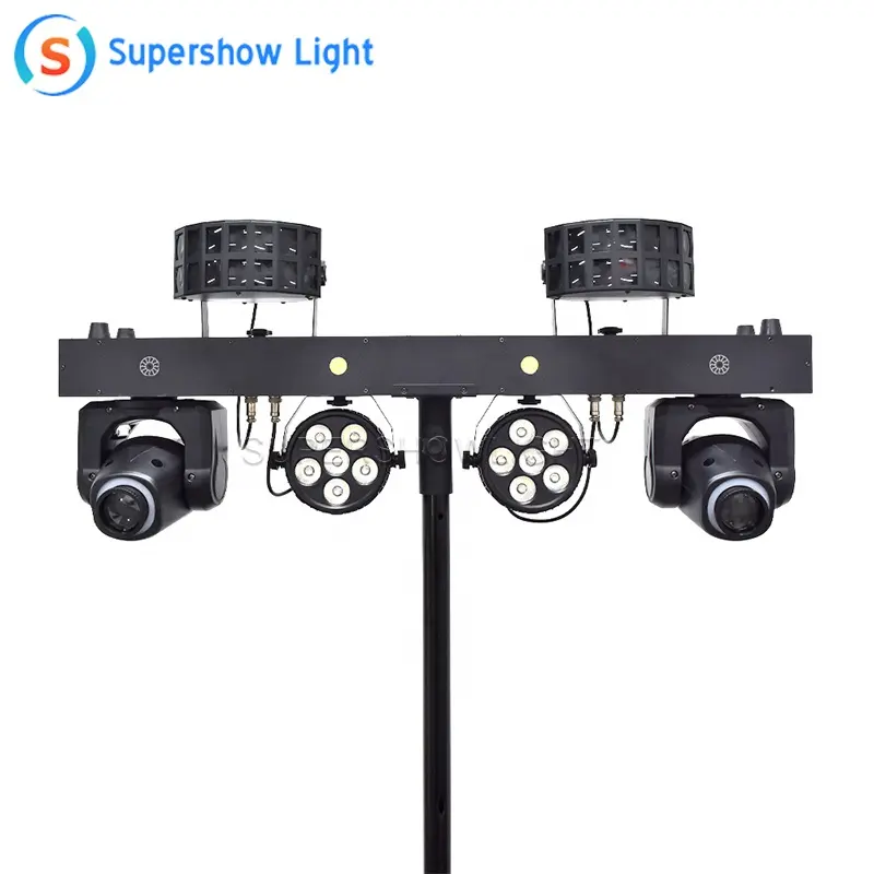 Supershow Draagbare Dj Light Set Met Standaard Dj Apparatuur Disco Party Gig Bar Verlichting Move 2 White Dj Light Gigbar