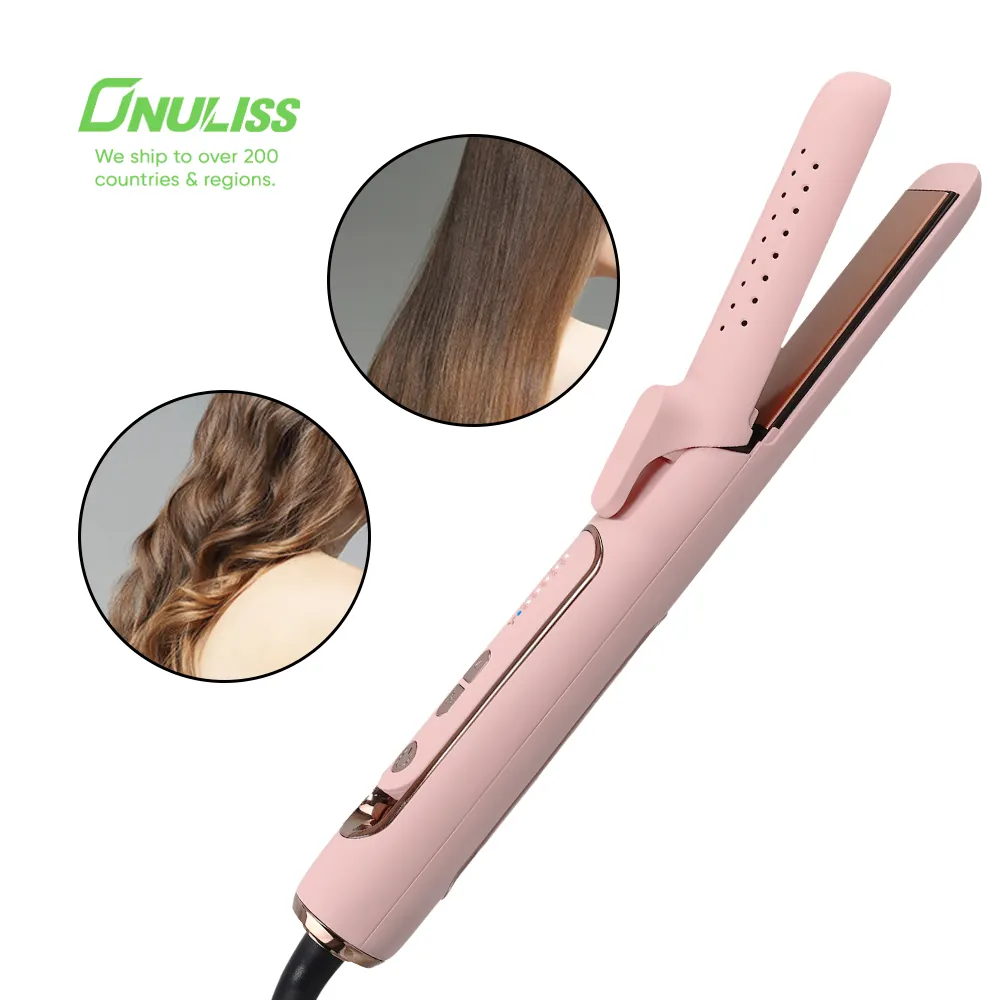 Best Hot Hair Iron for Straightening & Curling Dual Voltage Hair Straightener for Travel