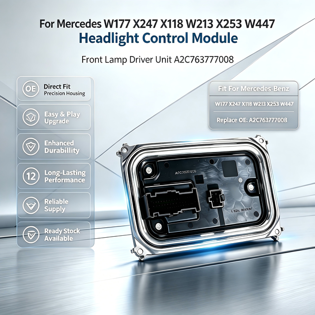 LED Headlamp Control Module for Mercedes-Benz W177 X247 X118 W213 X253 W447 12V Waterproof Headlight Driver ECU