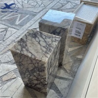 Italie Calacatta Viola Table basse en marbre Ensemble table basse haut de gamme Socle en marbre Luxe moderne