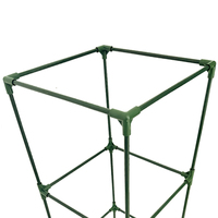 Cage à tomates en métal robuste réglable Support de plante carré pour légumes grimpants fleurs Fruits Style moderne enduit de plastique