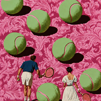 Tapis de Mahjong Américain Thème Tennis Personnalisé, Housse de Table en Acrylique Antidérapante, Imperméable, Pliable et Portable pour Jeux de Divertissement