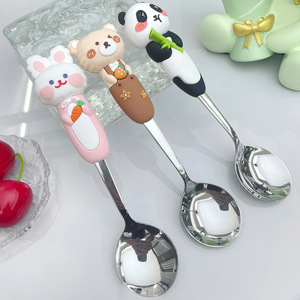 Nuovo <span class=keywords><strong>Set</strong></span> di stoviglie 304 in acciaio inossidabile per bambini, bacchette e cucchiaio portatili per studenti della scuola primaria per feste - Product Image 4