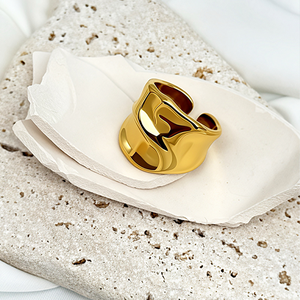 <span class=keywords><strong>Bracelet</strong></span> large classique en acier inoxydable plaqué or pour <span class=keywords><strong>femme</strong></span>, bijoux de luxe anti-ternissement, idéal pour un cadeau de Saint-Valentin - Product Image 6
